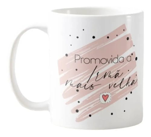 Caneca Irmã Mais Velha Presente Anúncio Gravidez Revelação para Irmã Mais Velha - Anúncio de Gravidez (Irmã)