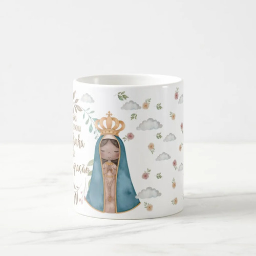 Caneca Batismo Madrinha de Consagração Presente Pronta Entrega