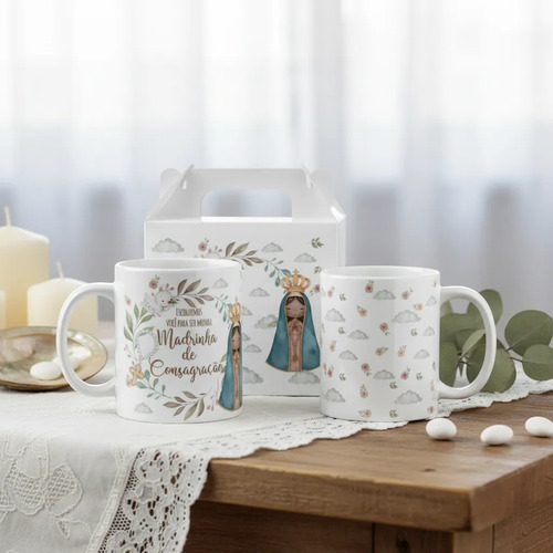 Caneca Batismo Madrinha de Consagração Presente Pronta Entrega - Batizado (Madrinha de Consagração)