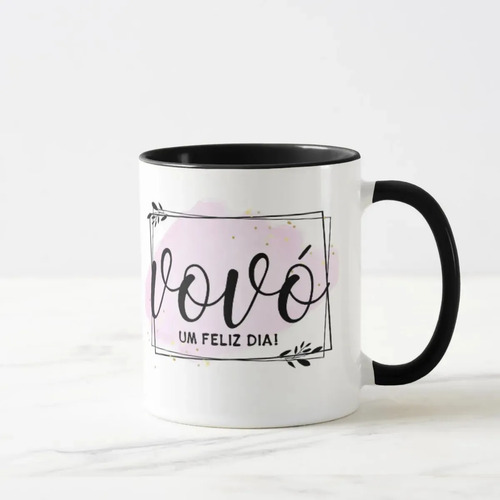 Kit Canecas Personalizadas Presente Feliz Dia Avós Vovó Vovô
