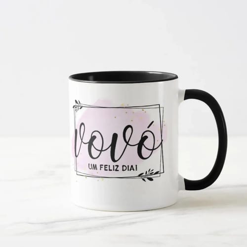 Kit Canecas Personalizadas Presente Feliz Dia Avós Vovó Vovô