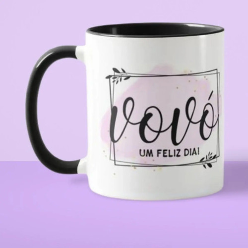 Kit Canecas Personalizadas Presente Feliz Dia Avós Vovó Vovô