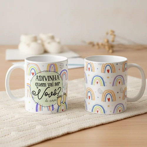 Caneca Anunciar Grávidez Vovô Presente Pronta Entrega - Anúncio de Gravidez (Avós)