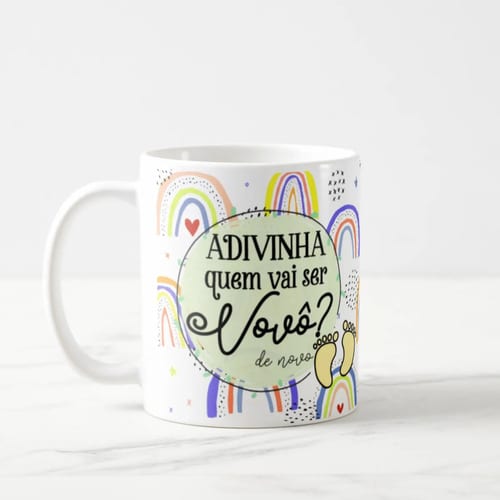 Caneca Anunciar Grávidez Vovô Presente Pronta Entrega