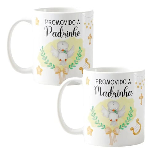 Kit Personalizado Convite Batismo Promovidos A Padrinhos - Batizado (Padrinho)