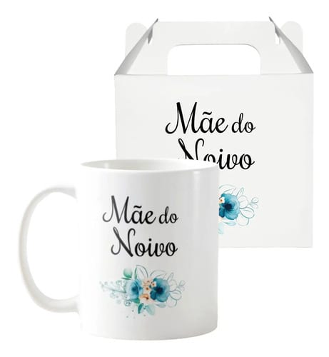 Caneca Lembrança De Casamento Floral Mãe Do Noivo - Casamento (Noivo)