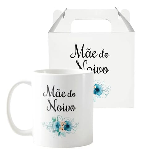 Caneca Lembrança De Casamento Floral Mãe Do Noivo - Casamento (Noivo)