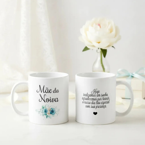 Kit 2 Canecas Casamento Lembrança Para Mãe E Pai Da Noiva