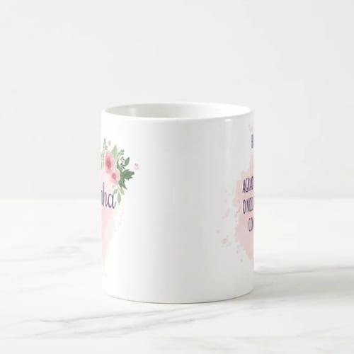 Caneca Personalizada Presente de Casamento Madrinha - Floral