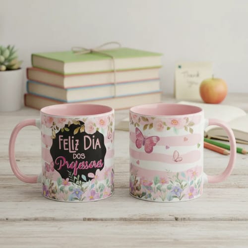 Caneca Presente Feliz Dia Dos Professores Professora - Dia dos Professores (Professor(a))
