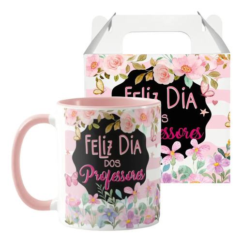 Caneca Presente Feliz Dia Dos Professores Professora - Dia dos Professores (Professor(a))