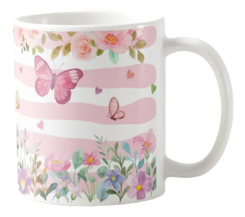 Caneca Feliz Dia Dos Professores Feminina Floral