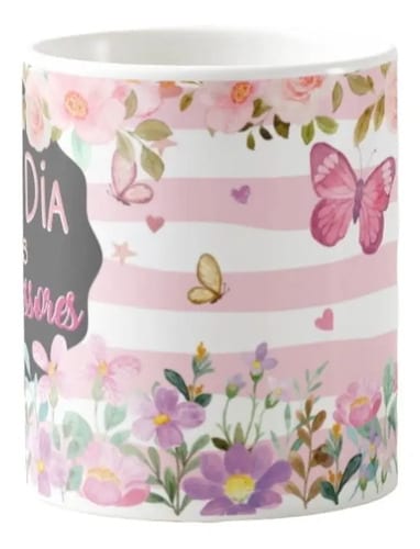 Caneca Feliz Dia Dos Professores Feminina Floral