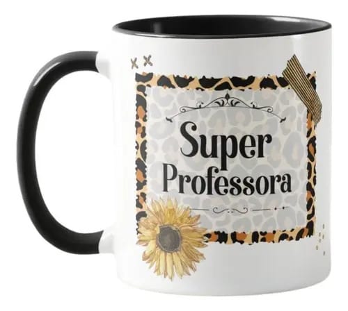 Caneca Personalizada Feminina Presente Super Professora - Dia dos Professores (Professor(a))
