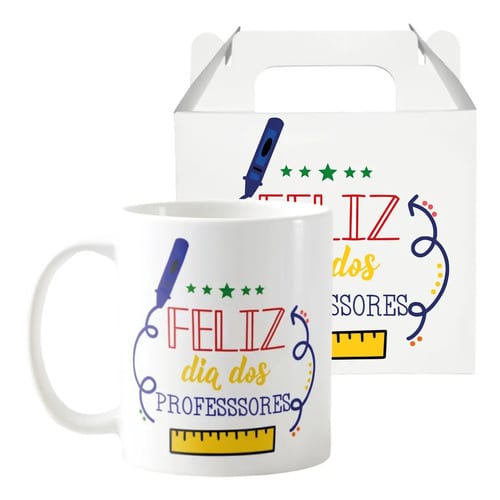 Caneca Personalizada Presente Para Professores - Dia dos Professores (Professor(a))