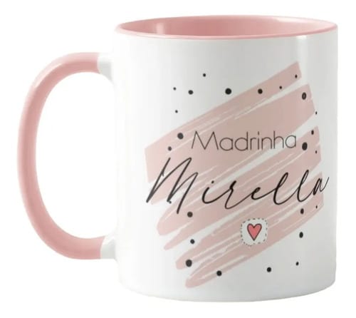 Caneca Presente Convite Especial com Nome Madrinha Batizado - Batizado (Madrinha)