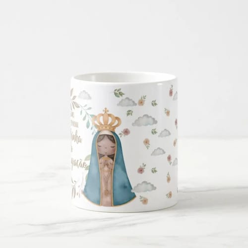 Kit Caneca e Almofada Convite para Madrinha de Consagração