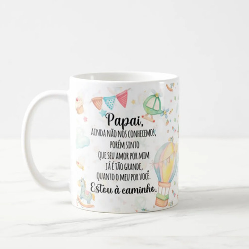 Caneca Presente Revelação de Gravidez Estou à Caminho Papai