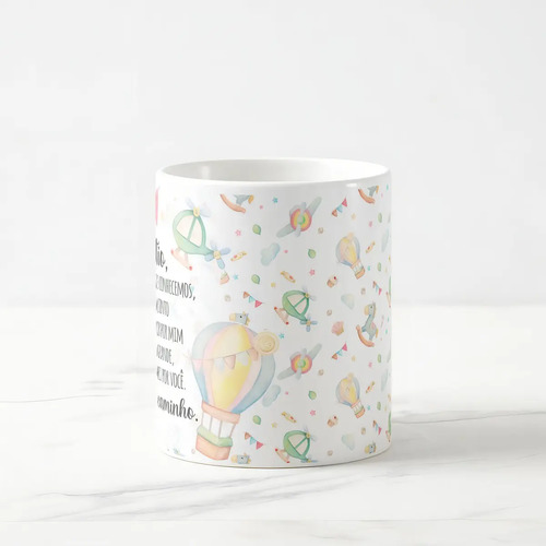 Caneca Presente Revelação de Gravidez Estou à Caminho Titio