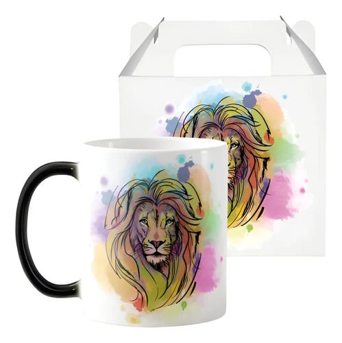 Caneca Mágica Jesus Leão De Judá Yeshua Salmo Presente - Religioso (Leão de Judá)