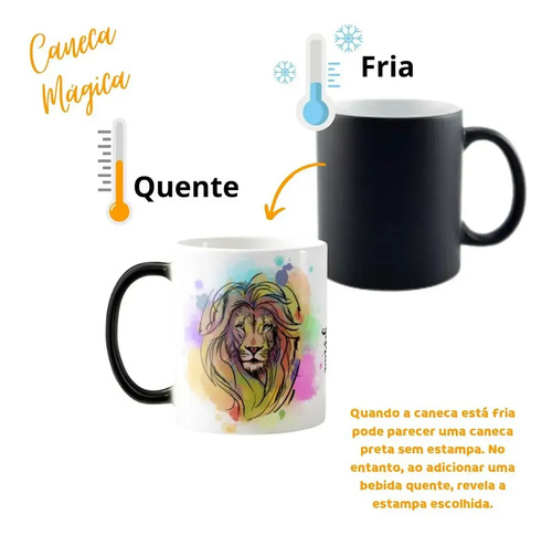 Caneca Mágica Jesus Leão De Judá Yeshua Salmo Presente