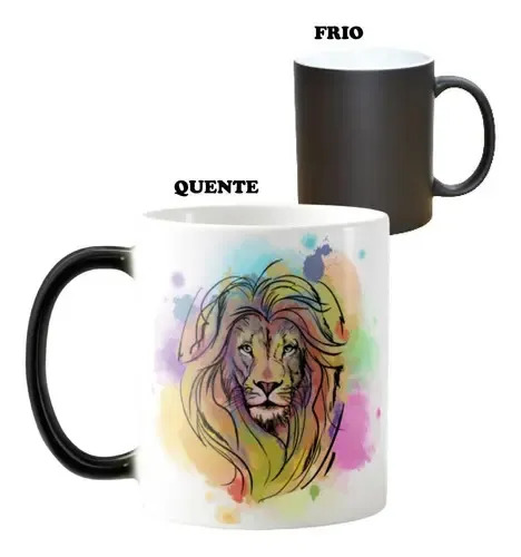 Caneca Mágica Jesus Leão De Judá Yeshua Salmo Presente - Religioso