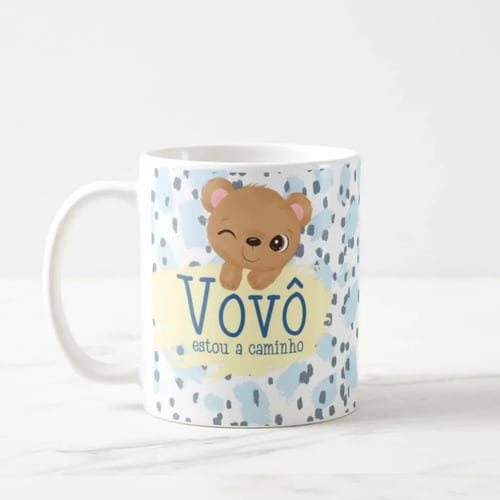 Kit 2 Canecas Presente Revelação de Gravidez Vovó Vovô
