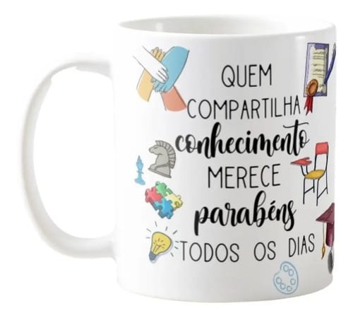 Caneca Presente Dia Dos Professores Para Diretora De Escola - Dia dos Professores (Direção Escolar)