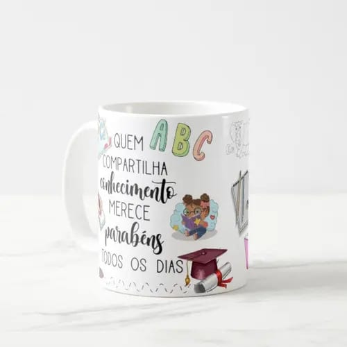 Caneca Presente Dia Dos Professores Alfabetização Infantil