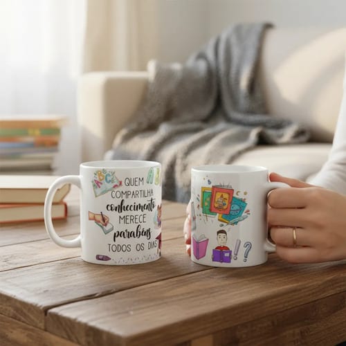 Caneca Presente Dia Dos Professores Alfabetização Infantil