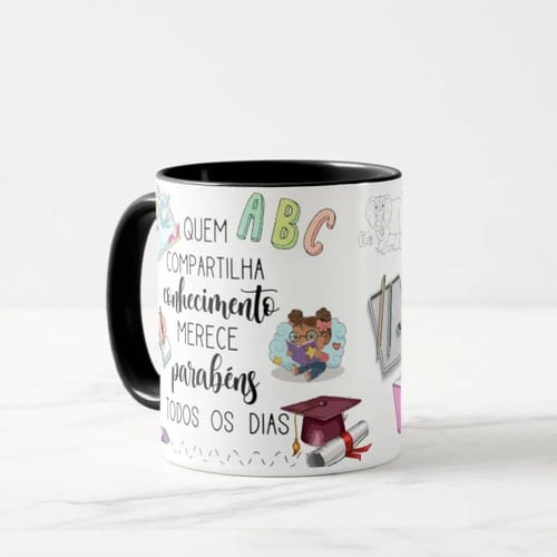 Caneca Presente Dia dos Professores Professora Alfabetização