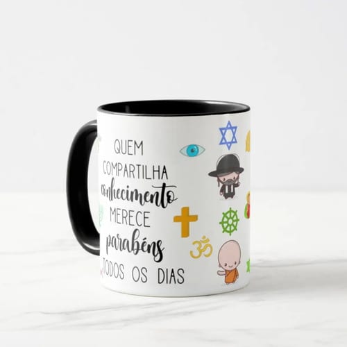 Caneca de Presente Dia Professores Ensino Religioso Teologia