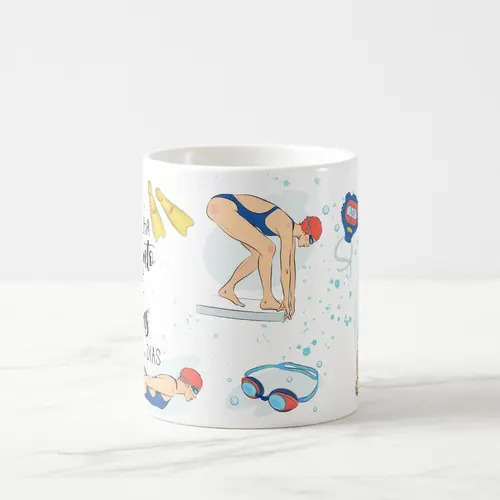 Caneca Natação Presente Dia dos Professores Mimo Professora
