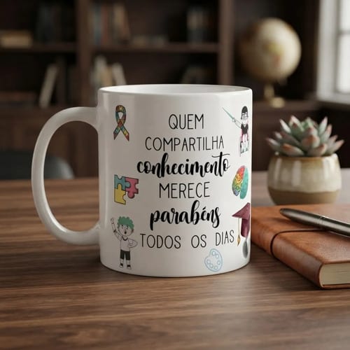 Caneca Presente Dia Dos Professores Escola Educação Especial