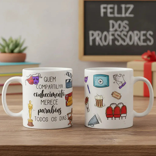 Caneca Presente Dia Dos Professores Professor De Teatro - Dia dos Professores (Professor(a))