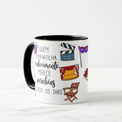 Caneca de Presente Dia dos Professores Professora de Teatro
