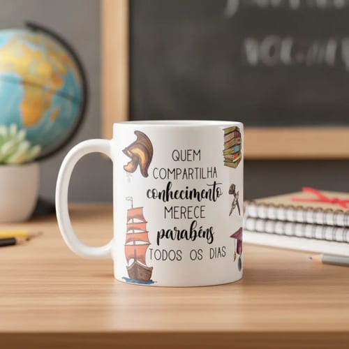 Caneca Professor História Pronta Entrega Dia dos Professores