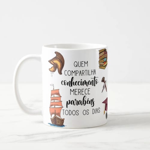 Caneca Professor História Pronta Entrega Dia dos Professores