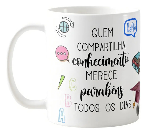 Caneca Presente Dia Dos Professores Miss Teacher Inglês - Dia dos Professores (Professor(a))
