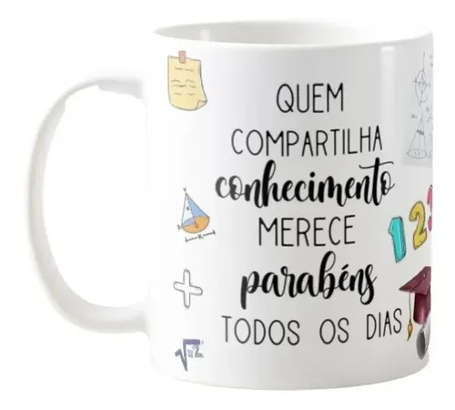 Caneca Presente Dia Dos Professores Professora De Matemática - Dia dos Professores (Professor(a))