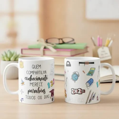 Caneca Presente Dia Dos Professores Professora De Matemática - Dia dos Professores (Matemática)