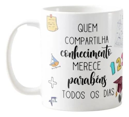 Caneca Presente Dia Dos Professores Professora De Matemática - Dia dos Professores (Professor(a))