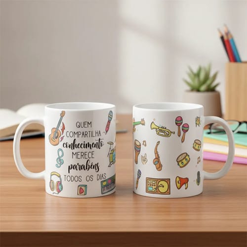 Caneca Presente Dia Dos Professores Musicalização Infantil - Dia dos Professores (Educação Infantil)