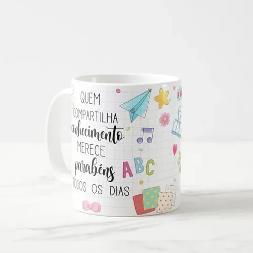 Caneca Presente Dia dos Professores Educação Artística Artes