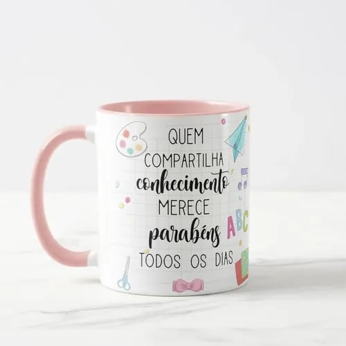 Caneca Presente Dia das Professoras Educação Artística Artes