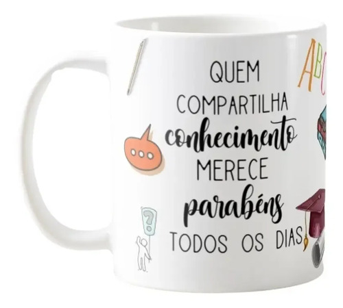 Caneca Presente Dia Dos Professores Língua Portuguesa - Dia dos Professores (Professor(a))