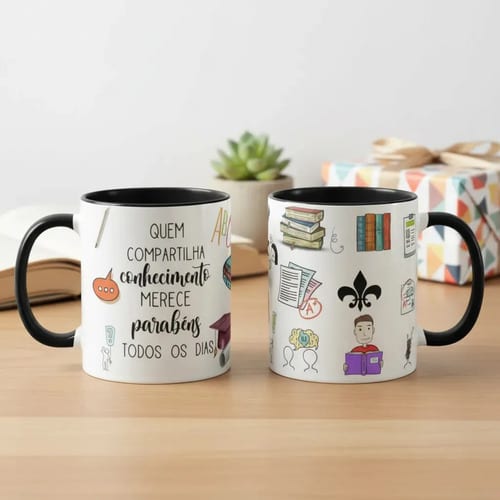 Caneca Presente Dia dos Professores Professora de Português - Dia dos Professores (Português)