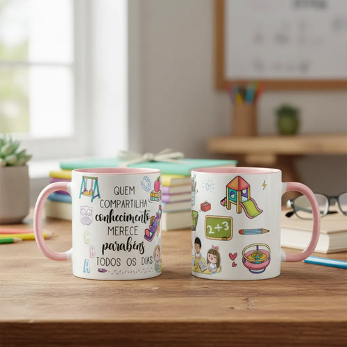 Caneca Presente Dia Dos Professores Professora Infantil Pré - Dia dos Professores (Professor(a))