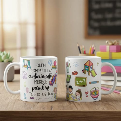 Caneca Presente Dia Dos Professores Professora Pré Escola - Dia dos Professores (Professores)