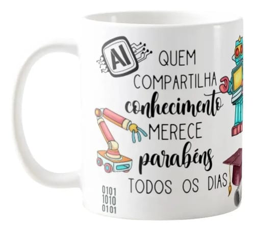 Caneca Presente Dia Dos Professores Professor De Robótica - Dia dos Professores (Professor(a))